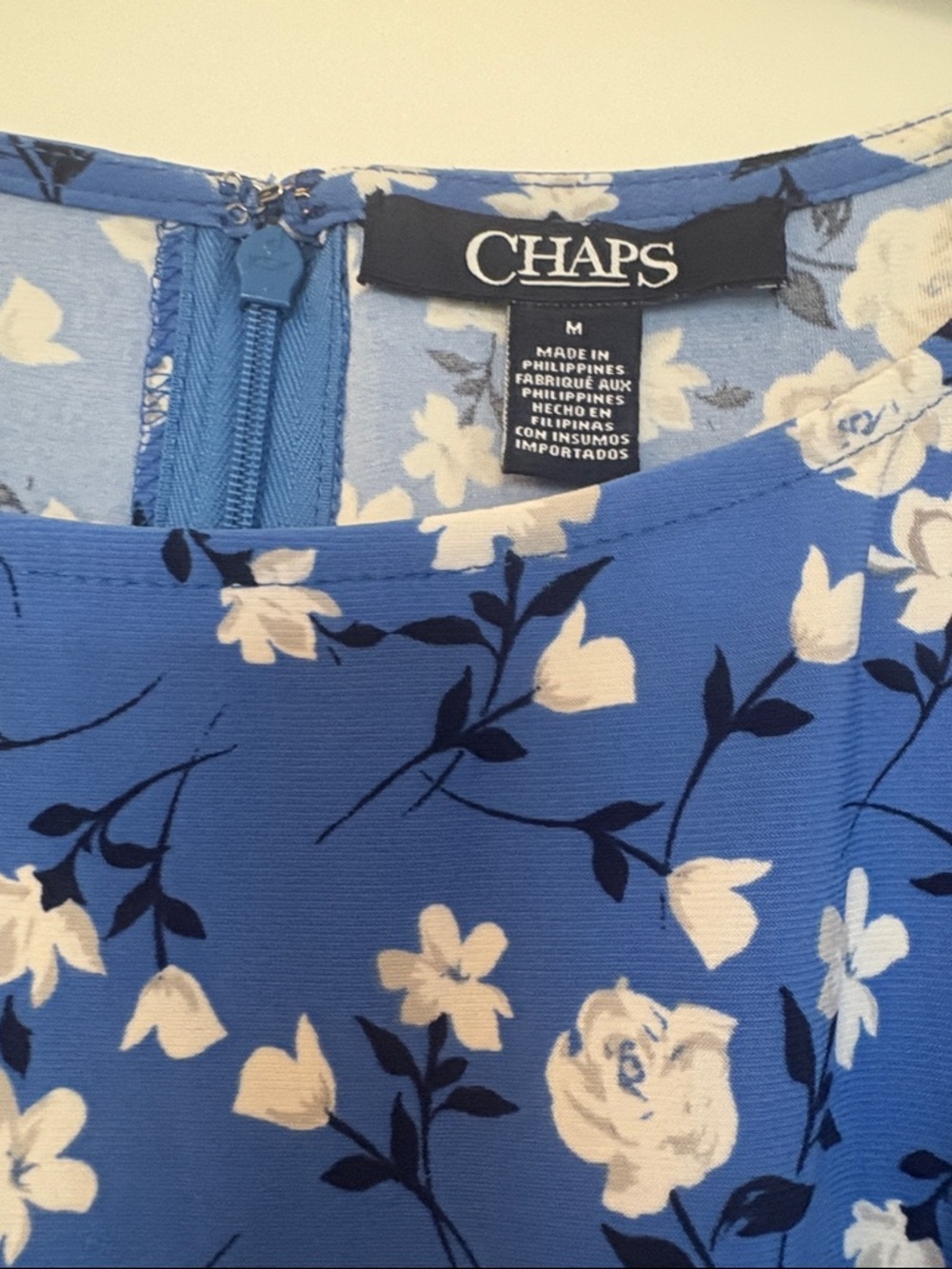 Chaps Blue Floral Midi Dress - Picture 2 of 4